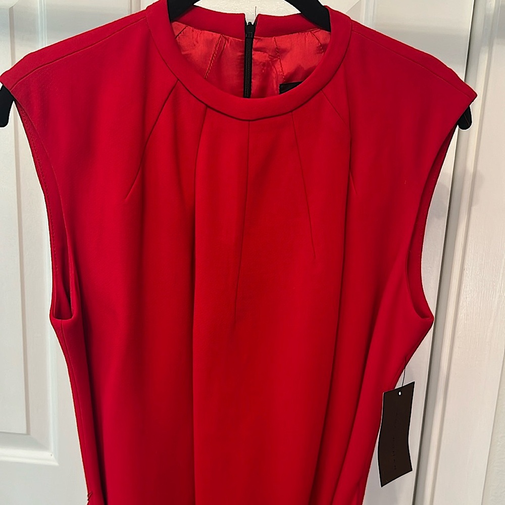 Vintage ZARA Red Sheath Dress - Size L